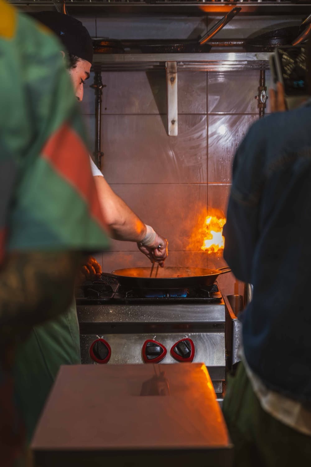 Cocina al fuego