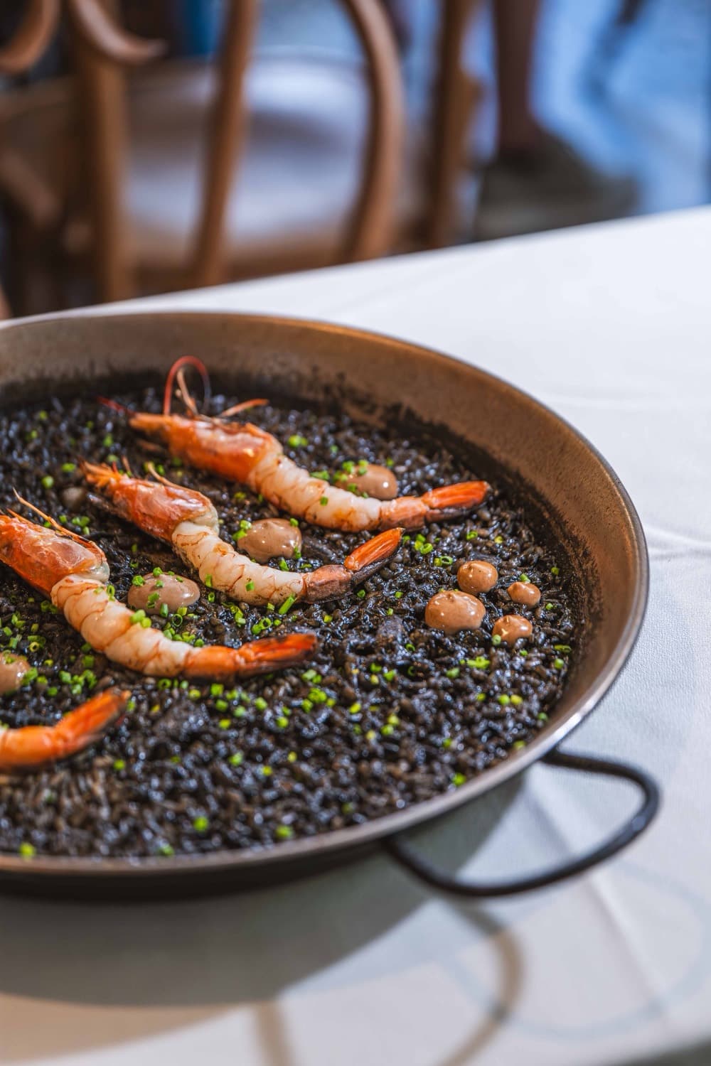 Arroz negro de Pimienta Rosa