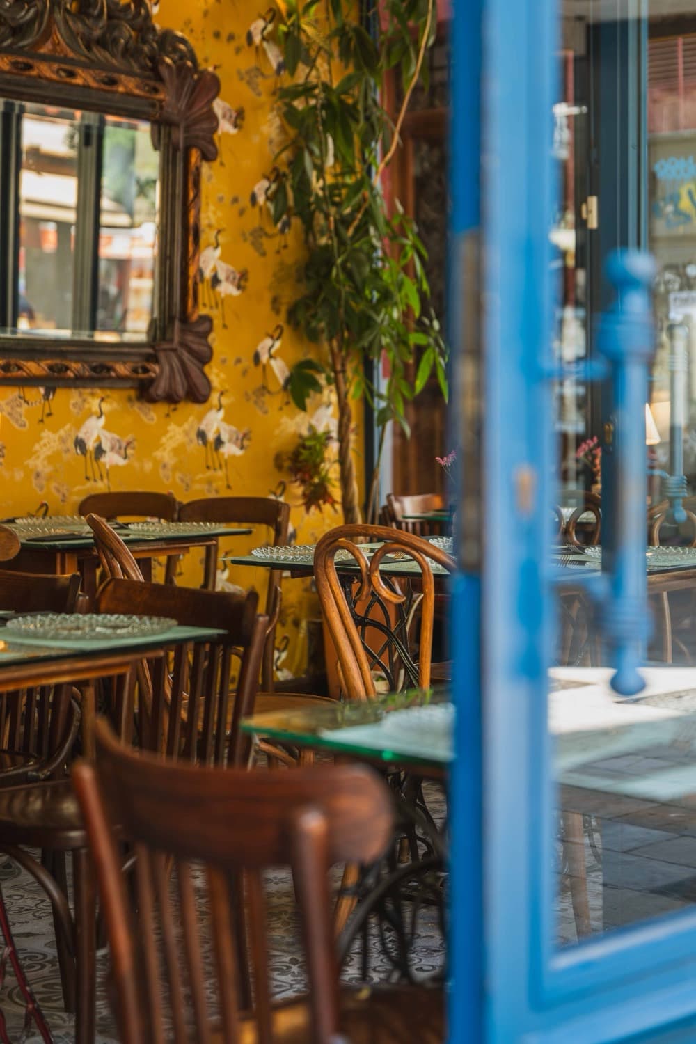 Terraza del restaurante en el centro histórico